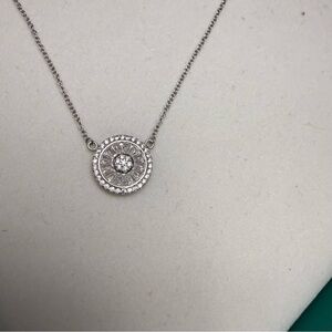 925 Sterling Silver Circle Pendant Necklace